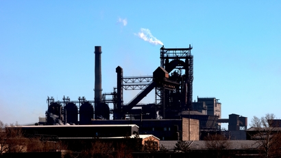Steel plant with blast furnace