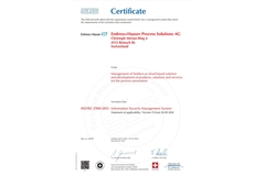 Information security certification ISO 27001