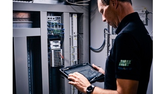 RN Series interface modules installed in a control cabinet.